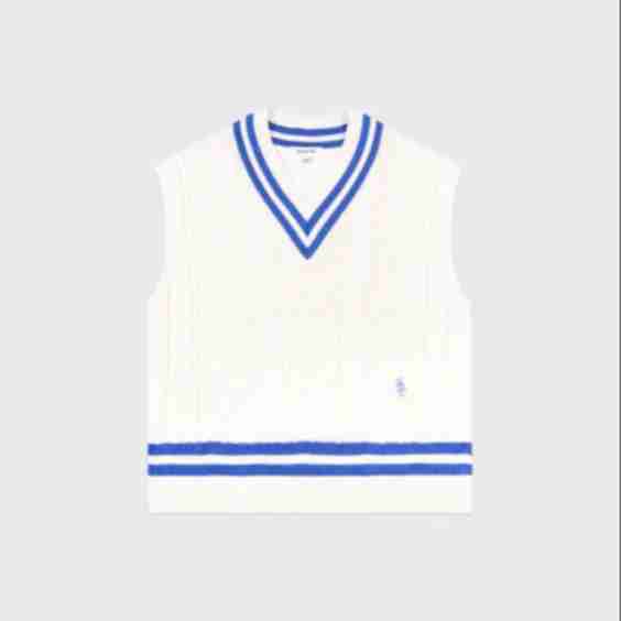 Beige and Navy SRC Vest