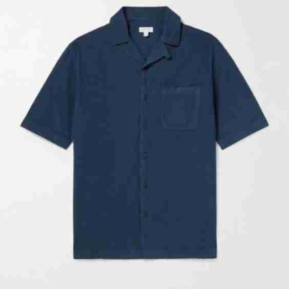 Camp-Collar Sea Island Cotton-Seersucker Shirt
