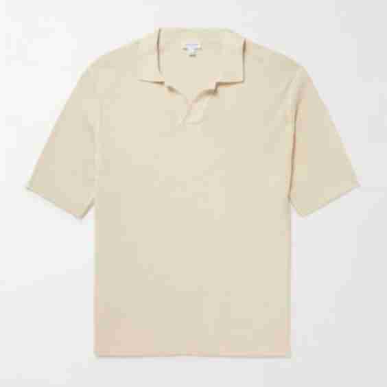 Cotton-Mesh Polo Shirt