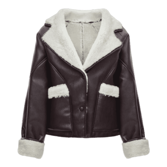 Faux Leather Shearling Jacket