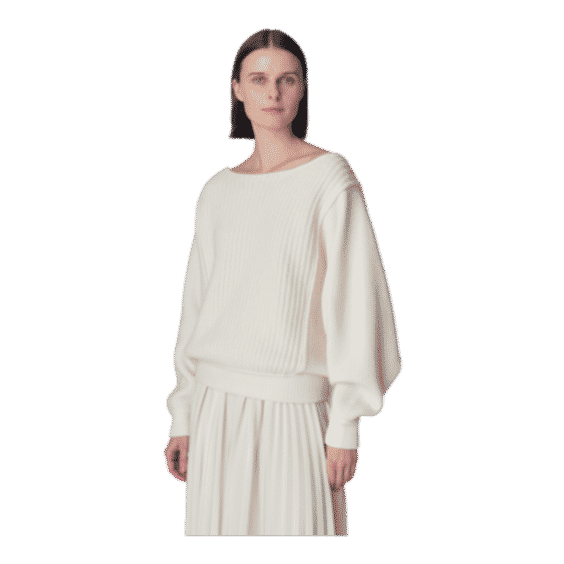 Boatneck Sweater In Wool Cashmere