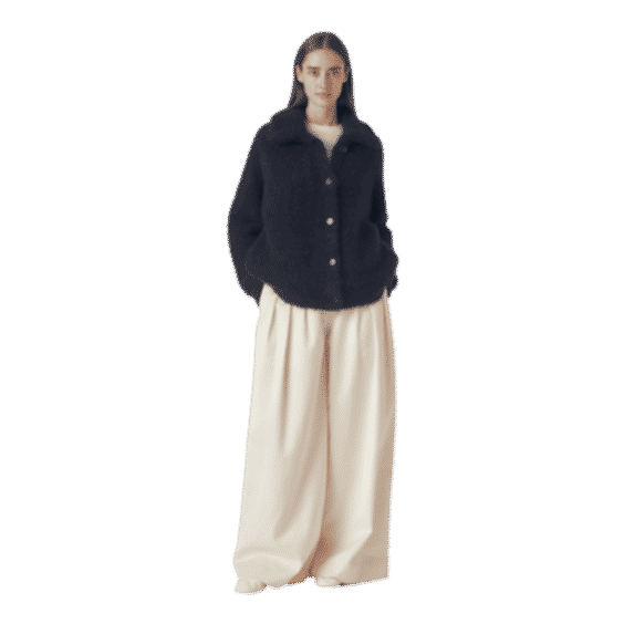Bouclé Cardigan in Mohair Wool