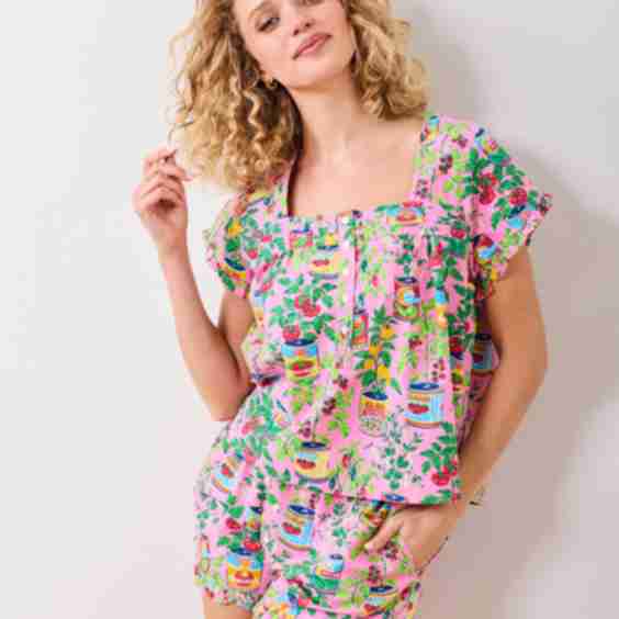 Pintuck Short Set