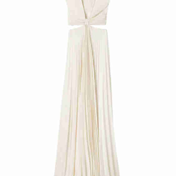 Alejandra Pleated Cut-Out Gown