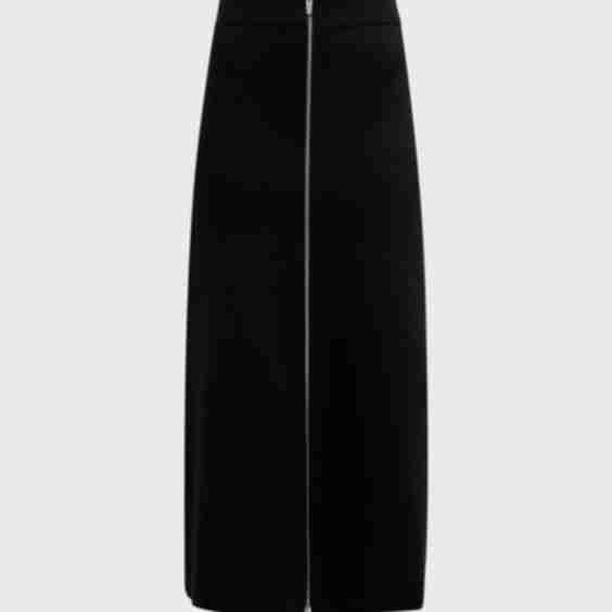 Natalia Zip-Front Midi Pencil Skirt