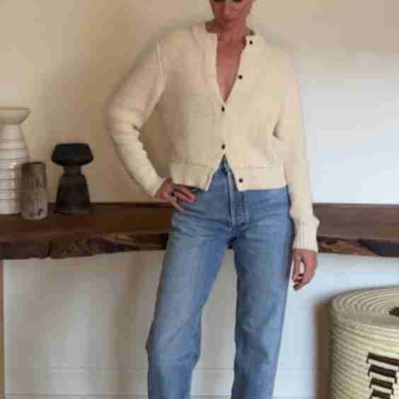 Rose Cardigan In Regenerative Domestic Wool Alpaca