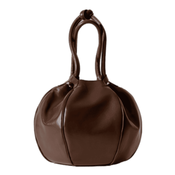 Globul Distressed Balloon-Shaped Shoulder Bag