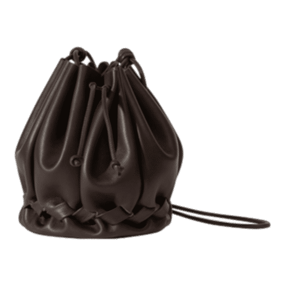 Molina Pleated Leather Bucket Bag