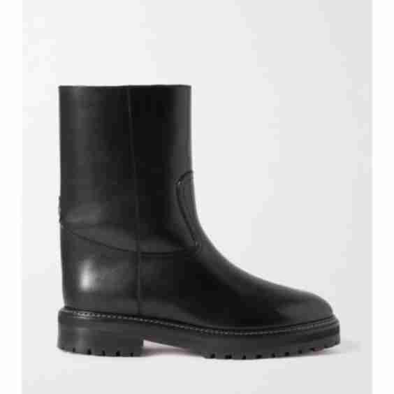 Black Yari Shearling-Lined Suede Ankle Boots