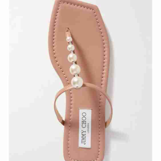 Antique Rose Alaina Embellished Leather Sandals