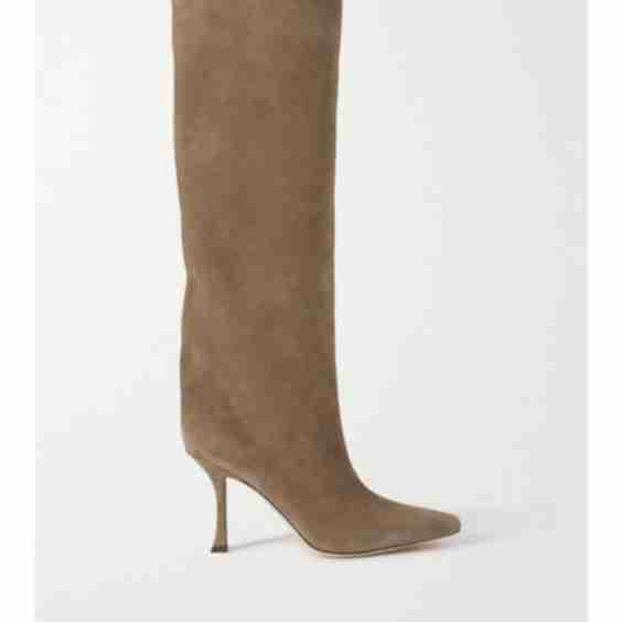 Taupe Chad 90 Suede Knee Boots