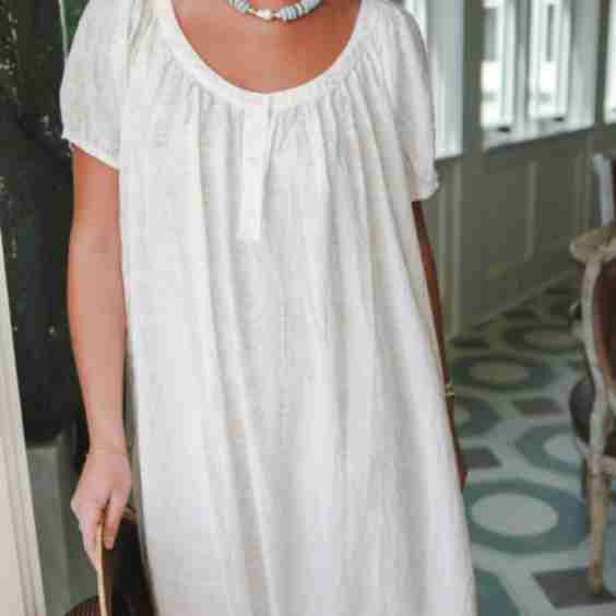 Short Sleeve Long Nightgown
