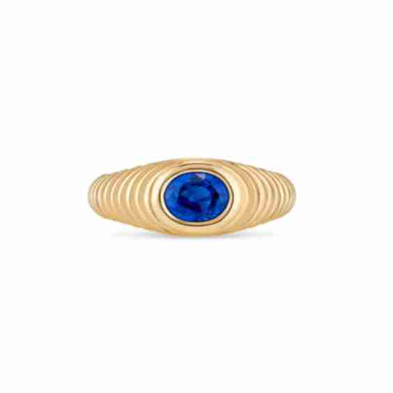 Contessa Blue Ceylon Sapphire Pinkie Ring