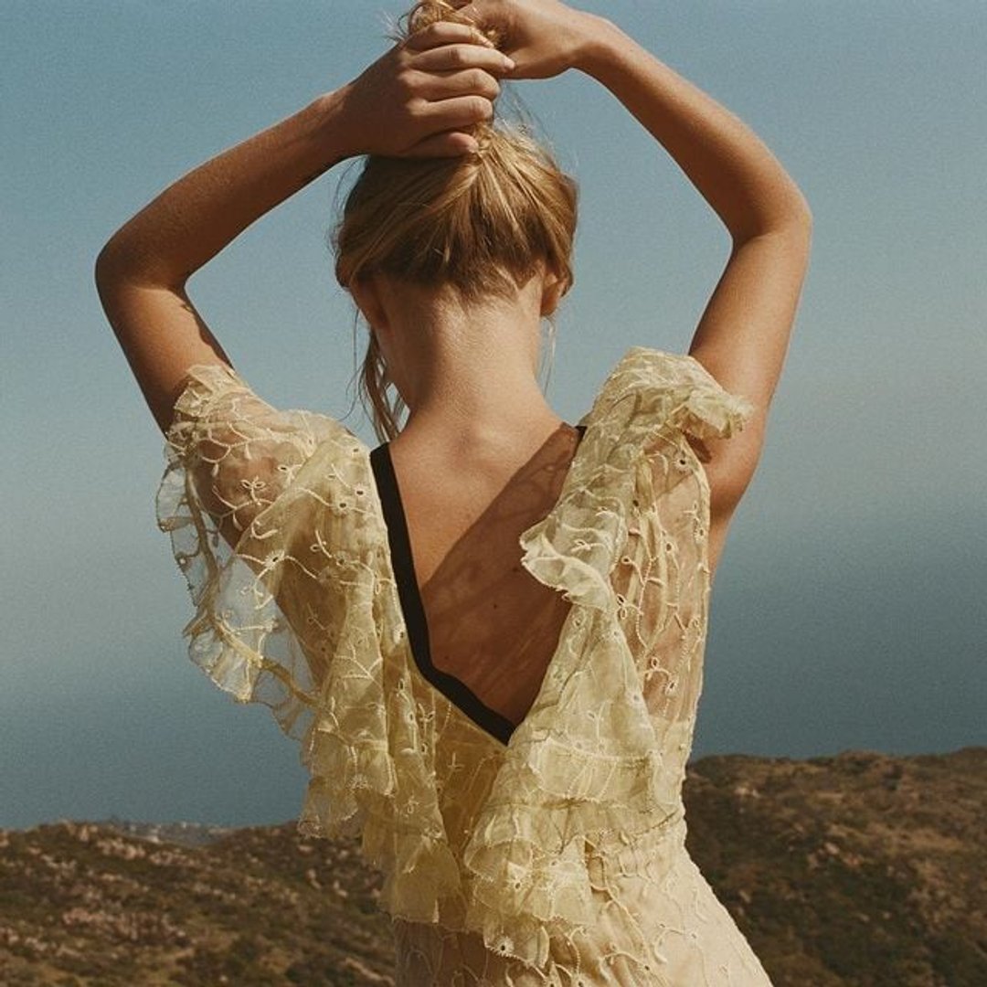 doen lace dress Hortense A shirred bust and fitted waist with an invisible side seam zipper gives way to an ankle Doen White Lace Midi Dress