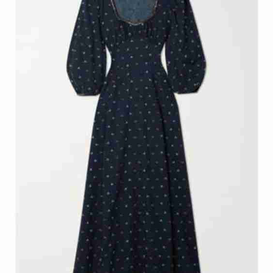 Carolina Embroidered Organic Cotton-Voile Maxi Dress