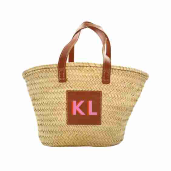 Shadow Monogram Straw Tote