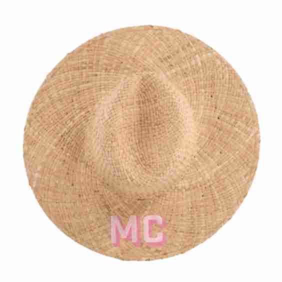 Embroidered Straw Beach Hat