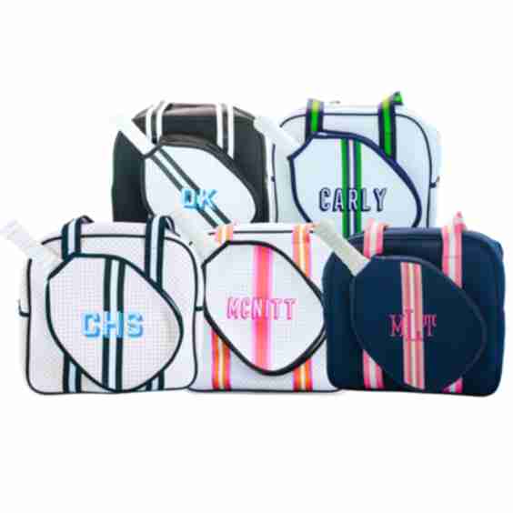Striped Monogram Pickleball Bag
