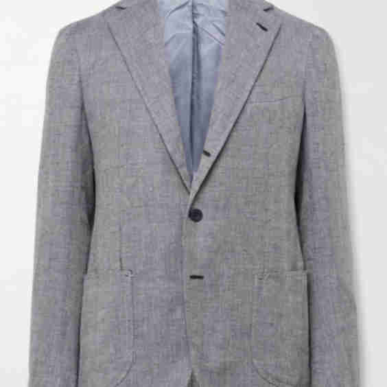 Waverly Herringbone Linen and Wool-Blend Blazer