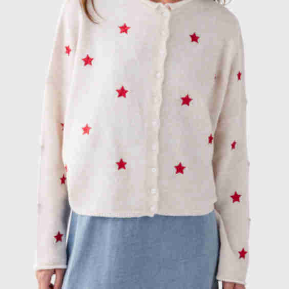 Embroidered Star Piper Cardigan