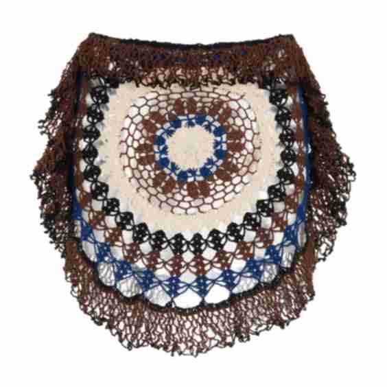 Scallop Crocheted Cotton Mini Skirt