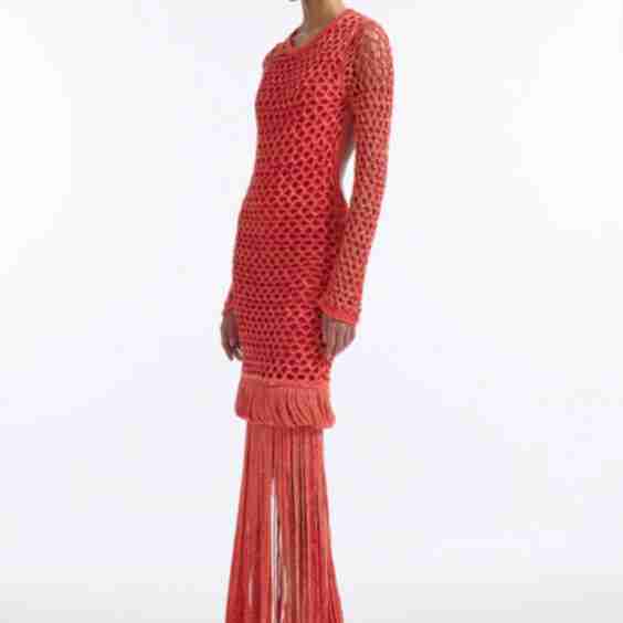 Medusa Fringe Crochet Sweater Dress