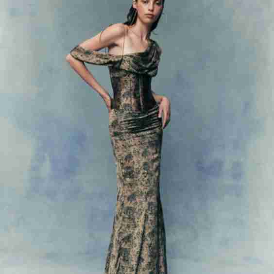 Brulee Maxi Dress In Silk Satin
