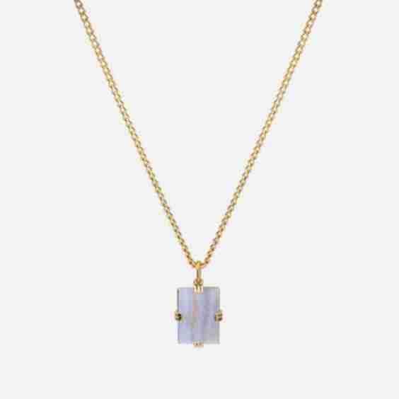 18" Lennox White Agate Necklace