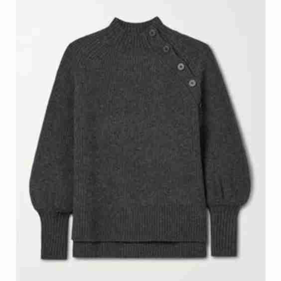 Cara Ribbed Wool-Blend Turtleneck Sweater