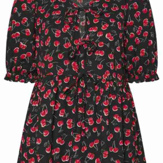 Curve Black Cherry Tie Front Peplum Top
