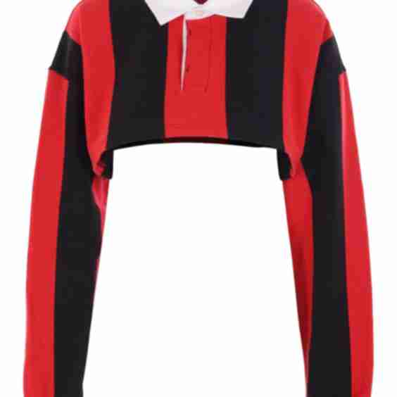 Cropped Striped Rugby Shirt