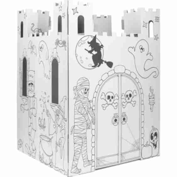 Easy Playhouse Cardboard Coloring Haunted Castle