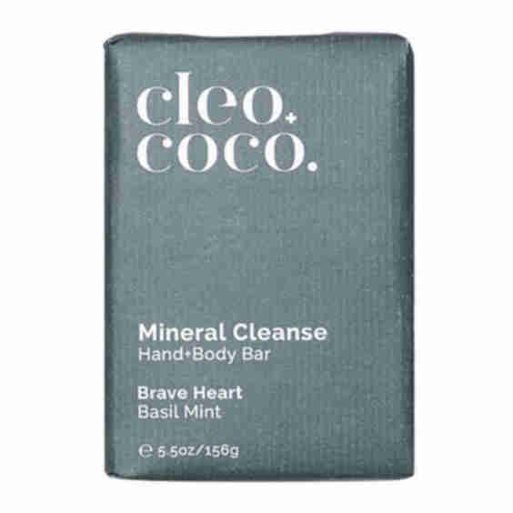 Mineral Cleanse Hand + Body Bar - Brave Heart Basil Mint