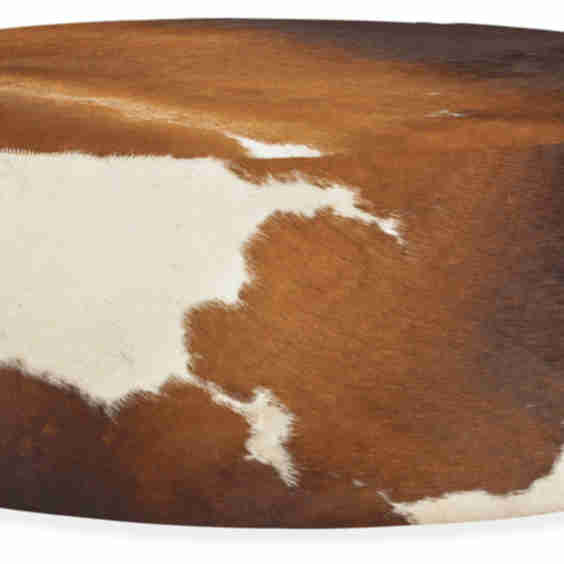Lind Cowhide Ottoman