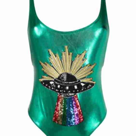 Carnaval/Festival sequin-embellished metallic