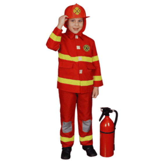 Red Firefighter Costume Kids