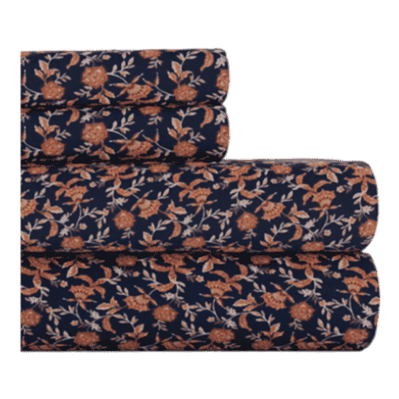 Jacobean Floral 100% Percale Cotton Sheet Set
