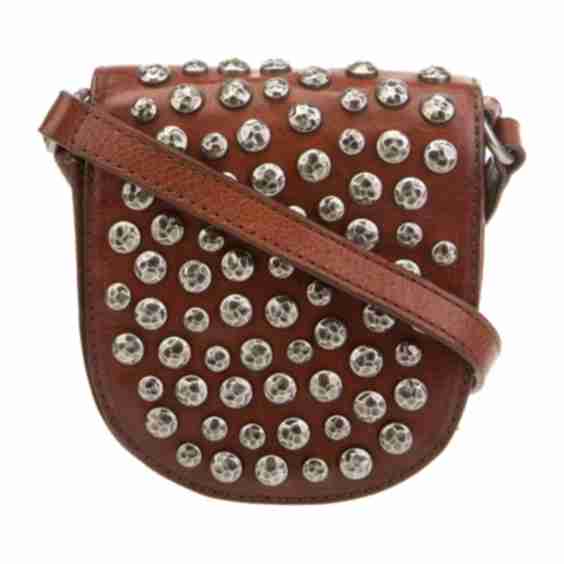 Leather Studded Crossbody Bag