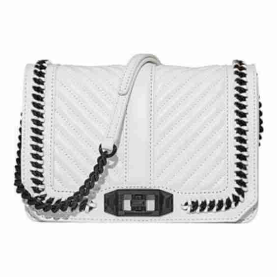 Small Love Chevron Quilted Leather Crossbody Bag
