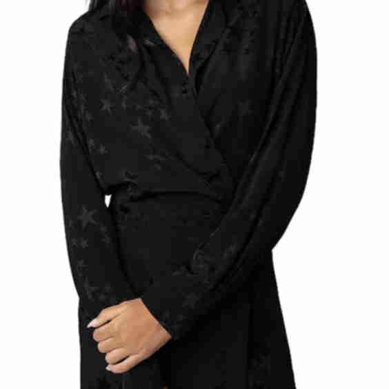 Ravy Star Embossed Silk Dress
