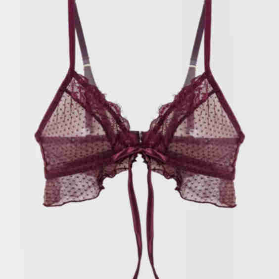 Lace & Mesh Ruffle Bralette