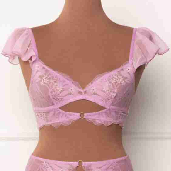 Lace & Mesh Keyhole Bralette