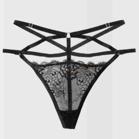 Lacy Strappy Thong