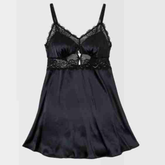 Satin & Eyelash Lace Two Toned Slip 