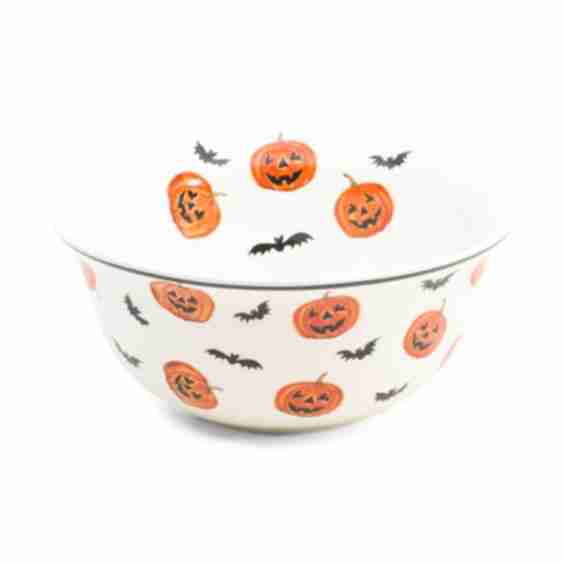 11.5in Pumpkin Bat Printed Candy Bowl