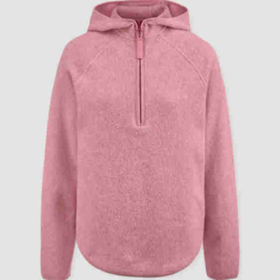 Fleece Hoodie Relaxed Active Light Made Of Pure Organic Cotton