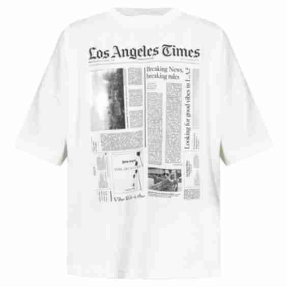 Newspaper Print T-Shirt