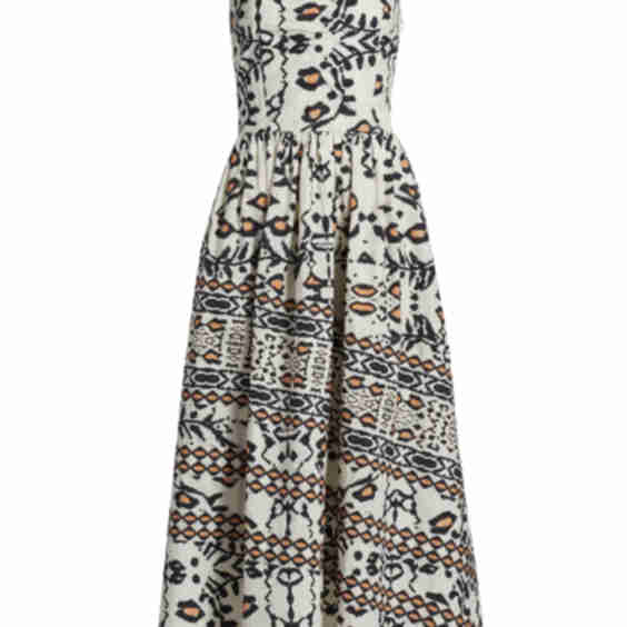 Ensenada Finley Printed Cotton Poplin Maxi Dress