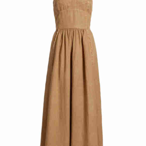 Banfield Maive Washed Linen Midi Dress