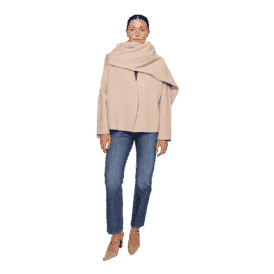 Tamuna Short Coat & Scarf